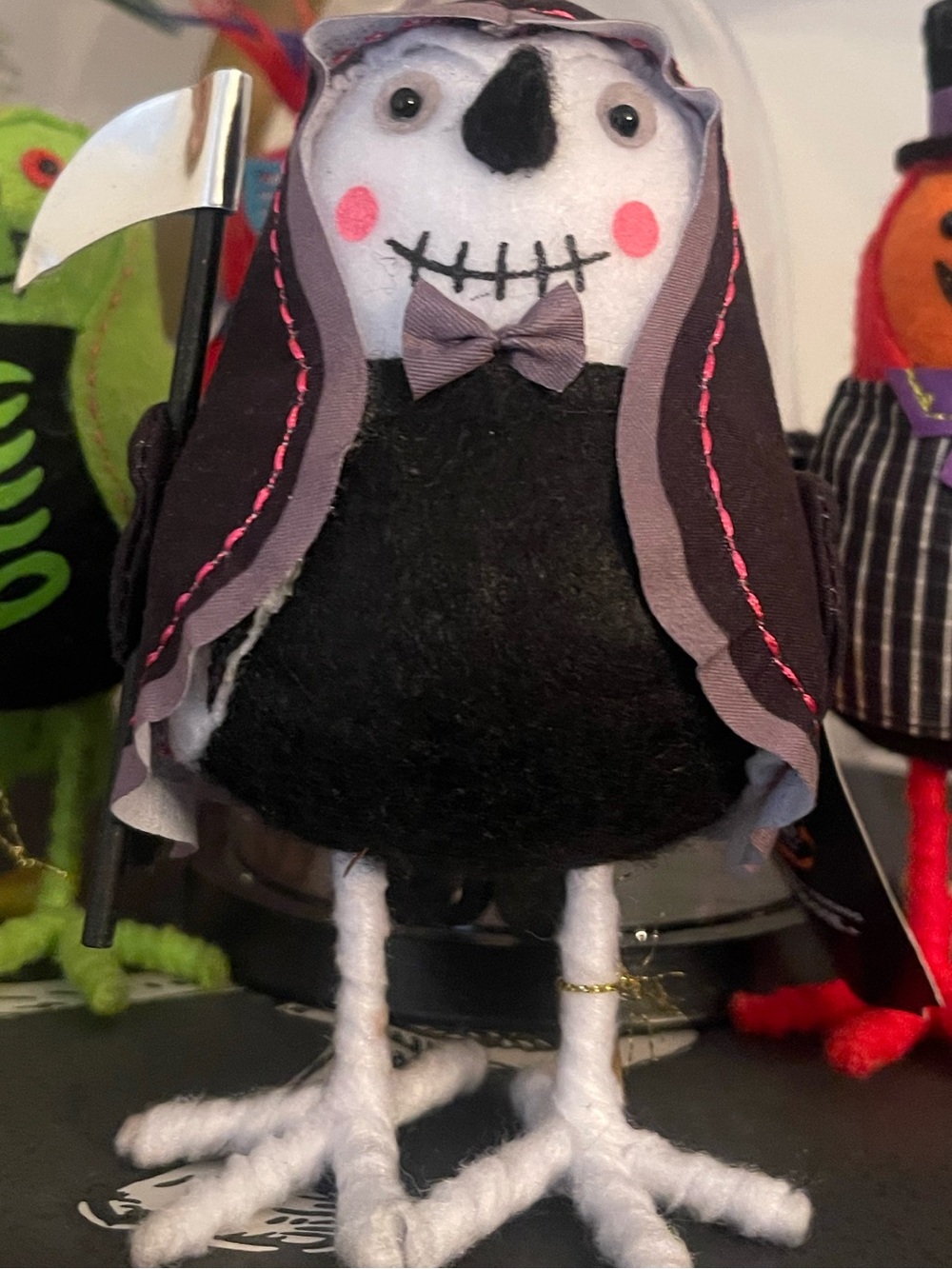Featherly Featherly Friends 'Hoodie' Felt Bird Halloween Figurine - Hyde and Eek